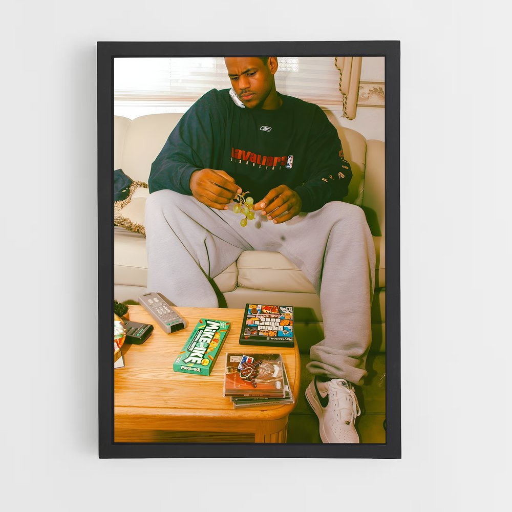 Poster Chill avec LeBron – affiche Basketball (vue 2)